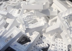 Pieces of styrafoam used for packaging